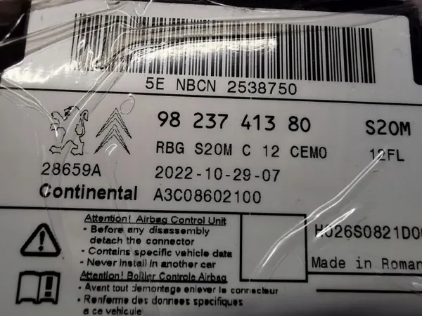 OEM 9823741380 Airbag-modul för Citroen C3 III image 4