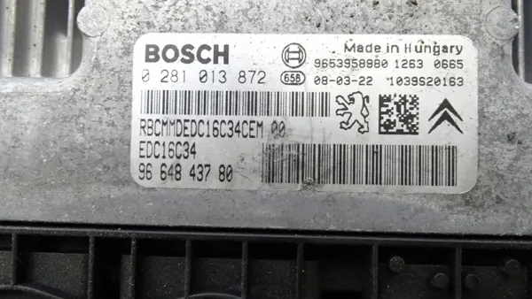 Computador Motor Citroen C4 Grand Picasso 1.6HDI 9664843780 image 4
