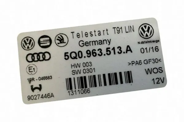 2016 Skoda Octavia Mk3 Webasto Modul 5Q0963513A image 5
