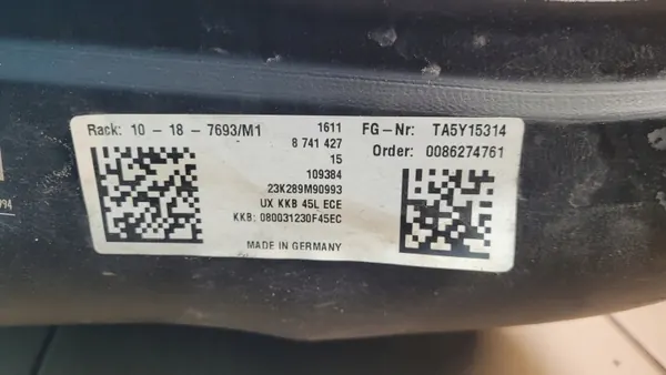Tanque combustível BMW X1 U11 OEM 8741427 5A44A10 image 5