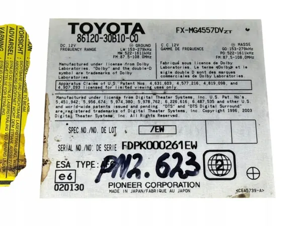 Lexus GS III 450H Radio CD OEM 86120-30B10-C0 image 3