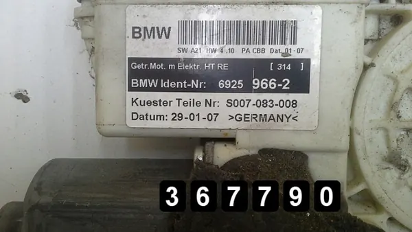 Régulateur de vitre BMW OEM AM-367790 - Pièce d'occasion image 4
