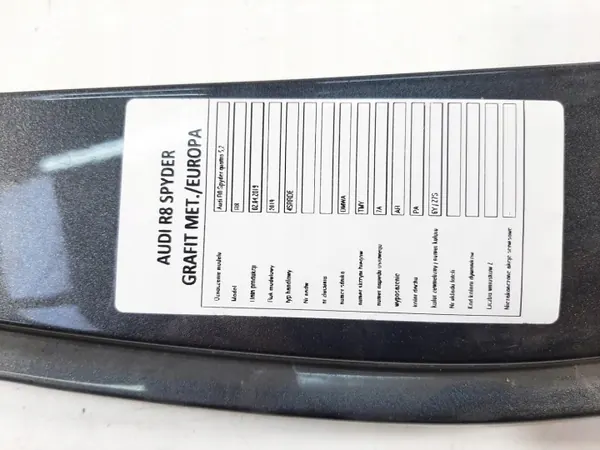 Audi R8 Spyder sierlijst afdekking OEM 4S7853165M image 4