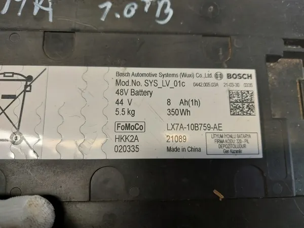 Bateria Ford LX7A-10B759-AE 60Ah Peça OEM Usada image 3