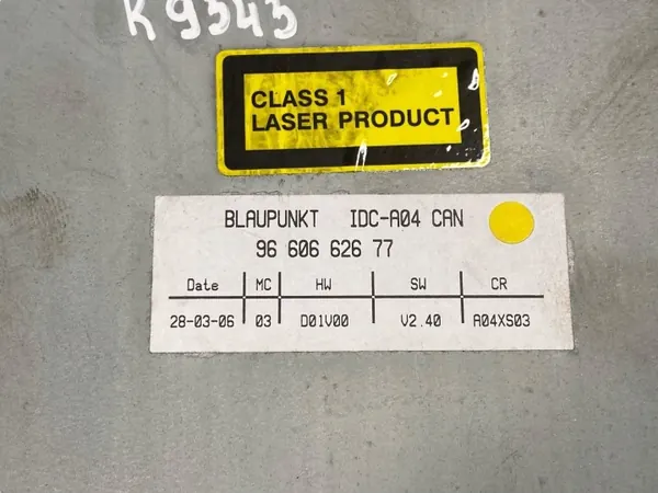 Changer CD/DVD Peugeot 307 OEM E1023684 image 6