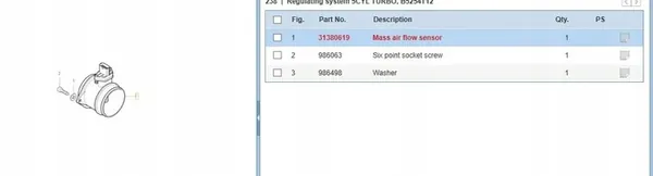 Luftmassenmesser VOLVO S60 II 2.0L Benzin 2015 image 6