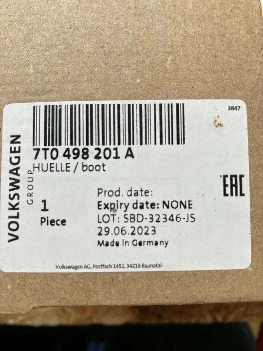 CV-liitoksen suojus OEM 7T0498201A - Volkswagen OE image 5