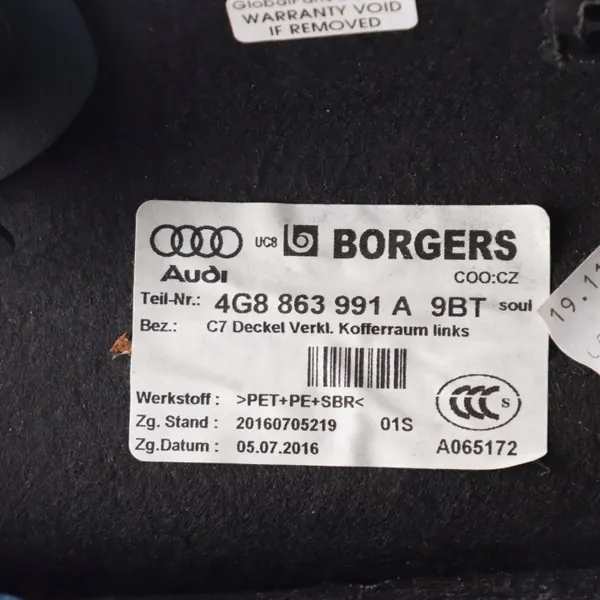 Audi A7 4G Bagageutrymmeslock OEM 4G8863991A image 9