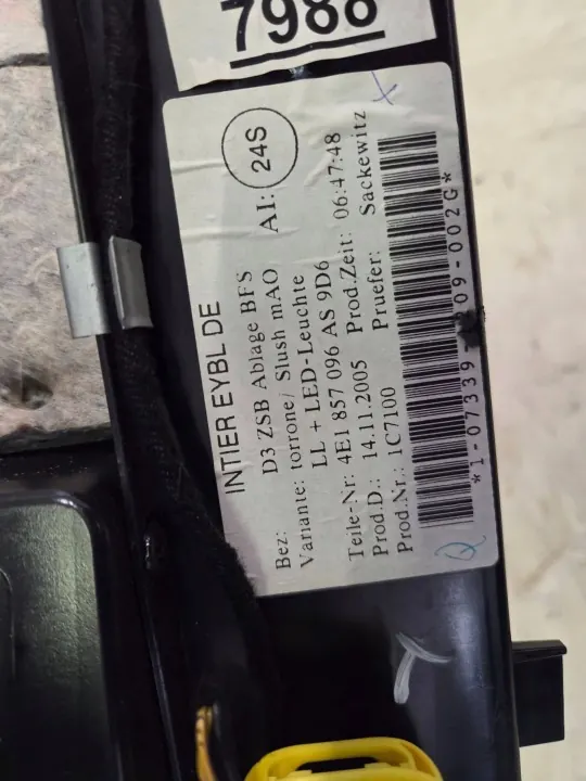 Handschoenkast passagier Audi A8 D3 OEM 4E1857096AS image 6