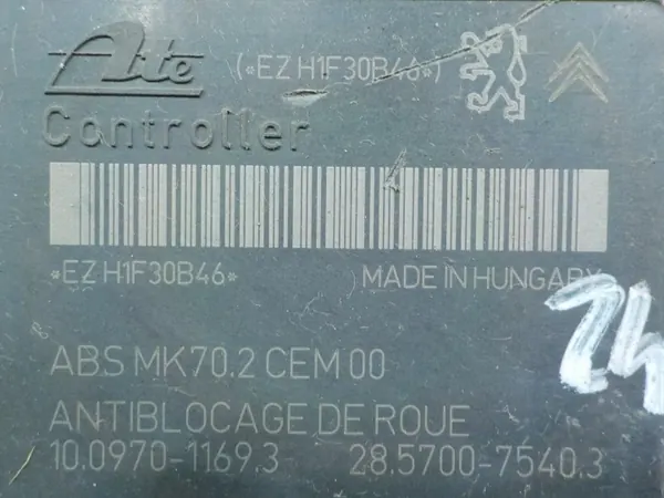 ABS-pumppu OEM 9675099980 Citroen C3 II 1.4 VTI:lle image 6