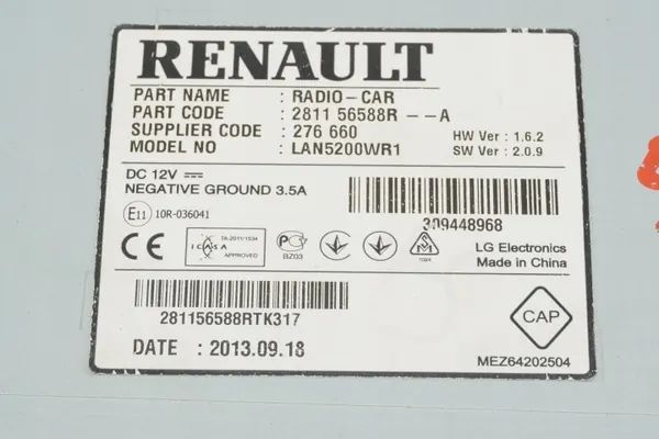Radio Navigation Dacia Sandero OEM 281156588R image 9