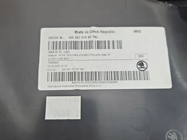 OEM IMPRK1559058 Framvänster Dörrpanel Skoda Scala image 4