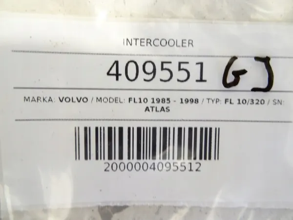 Intercooler OEM LORK-1821-541996 Volvo FL10 Atlasille image 7