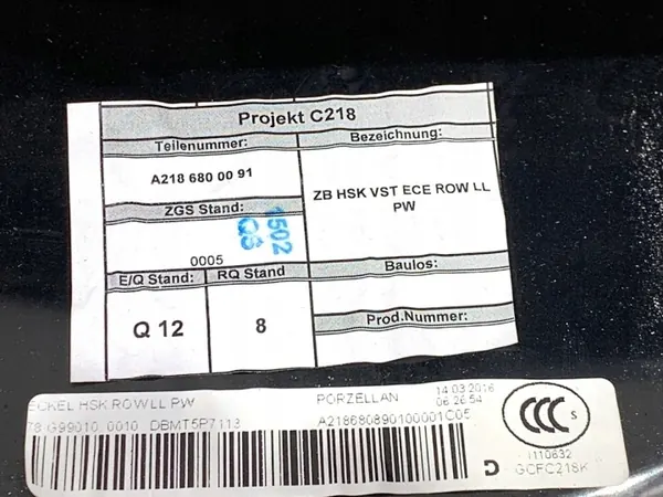 Passagerarhylla OEM LORK-625-112372 Mercedes image 8
