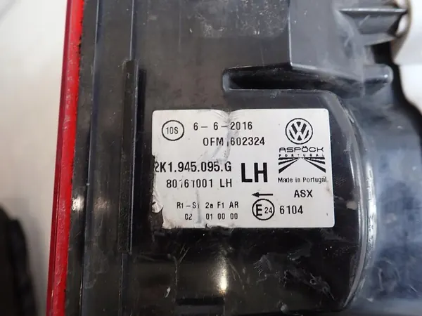 Lámpara trasera izquierda VW CADDY 2015- 2K1945095G image 3