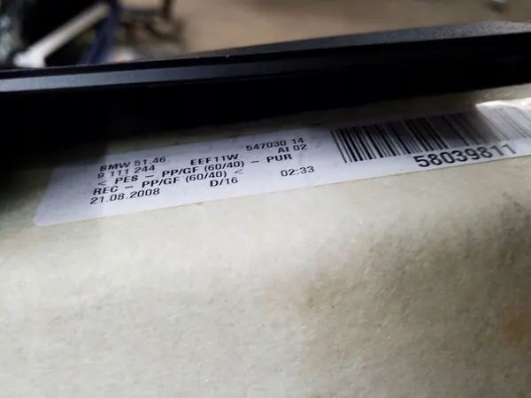 Estante de maletero BMW Serie 3 (E90) OEM 7160339 image 5
