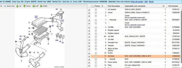 Luftansaugschlauch Saab 9-3 image 5