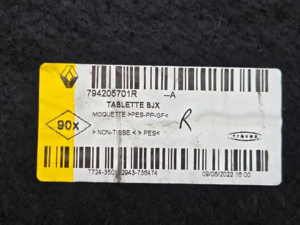 OEM 794205701R Dacia Sandero III Tavaratilan Hylly <2020 image 8