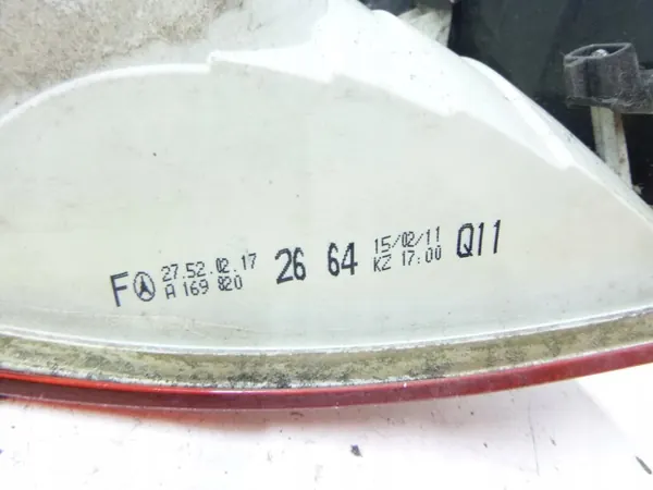 Mercedes B-Class W245 2008 Lámpara Trasera Derecha A1698202664 image 6