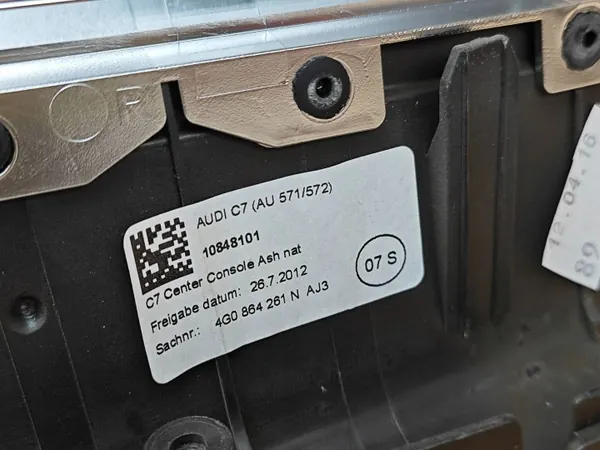 Garniture tunnel central Audi A7 S7 4G OEM 4G0864261N image 8