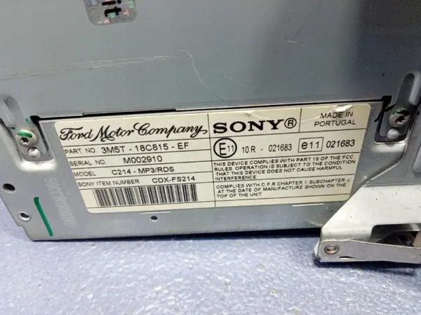 Ford C-Max MK1 Radio CD Sony OEM 3M5T-18C815-EF image 5