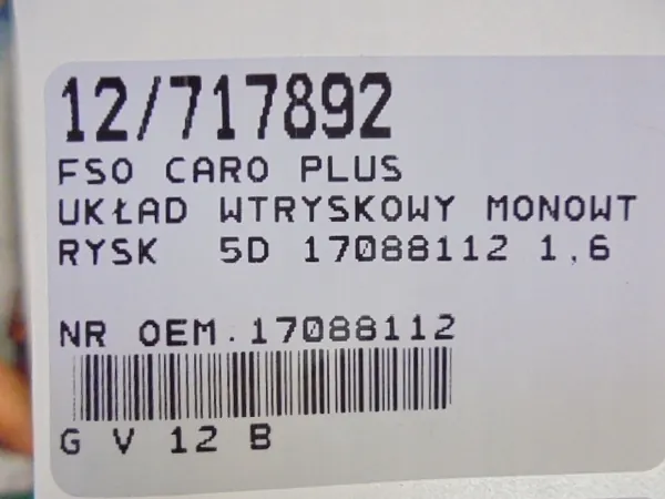 FSO PN CARO Mono-Injektor OEM 17088112 - Gebraucht image 8