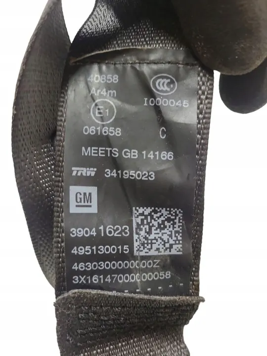 Rear Center Seat Belt OPEL ASTRA J SPORTS TOURER image 3