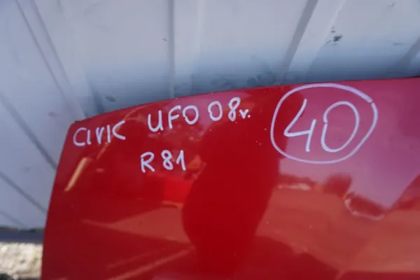 HONDA CIVIC VIII Motorhuv R81 Röd 2008 OEM 60100SMGE00ZZ image 2