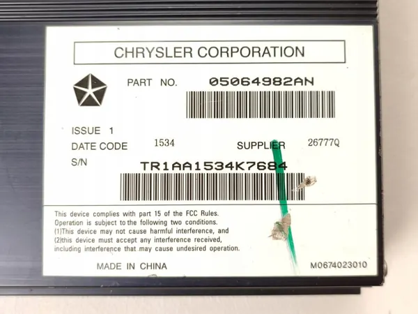 Amplificateur Radio OEM 05064982AN pour Chrysler 300S image 5