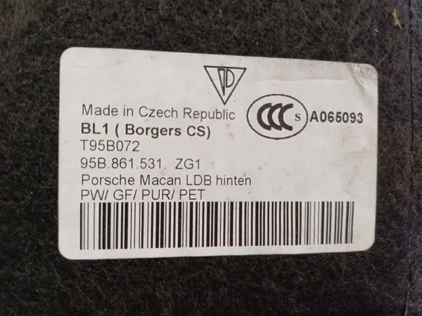 Suelo de maletero Porsche Macan OEM 95B861531ZG1 Usado image 3