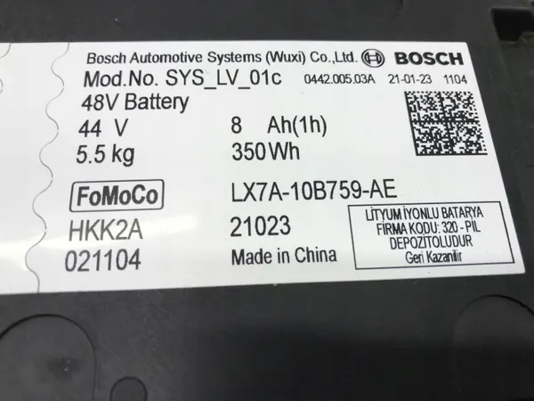 Bateria 48V 8Ah Ford OEM LX7A-10B759-AE Usada image 7