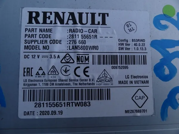Radio CD MP3 Dacia Duster 2 OEM 281155651R image 5
