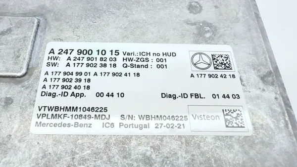 MERCEDES W118 CLA W177 W247 Mittarimoduuli A2479001015 image 4