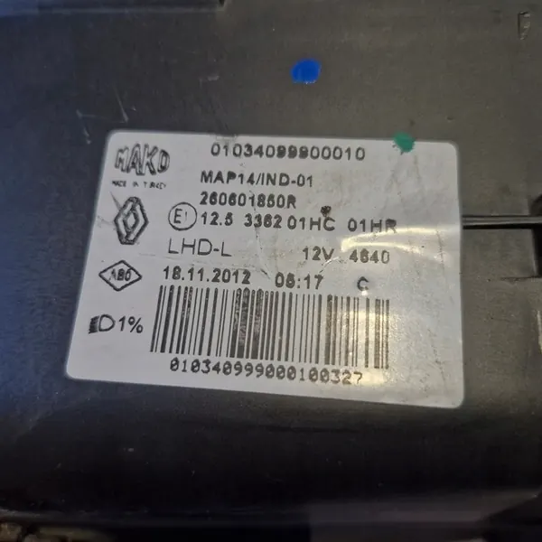 VASEN ETULAMPPU RENAULT CLIO IV 260601850R image 8