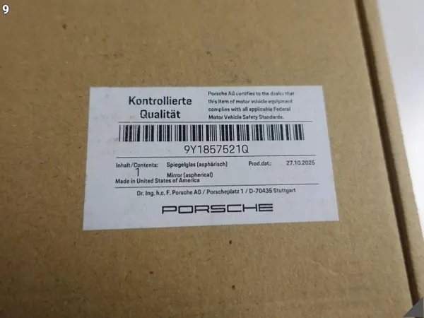 Verre de rétroviseur gauche avant OEM 66359849 Porsche Cayenne image 10