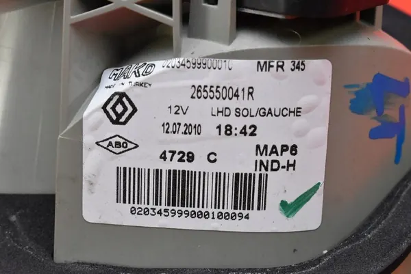 Lámpara Trasera Izquierda Renault Fluence 09-13 265550041R image 8