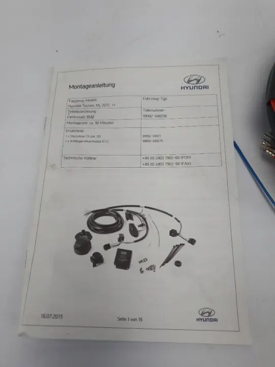 OEM 9999z040296 Dragkrok Kablag Hyundai Tucson TL 15- image 3
