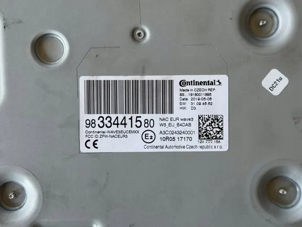 Radio-Navigaationlukija OEM 9833441580 Citroen C5 Aircross image 3