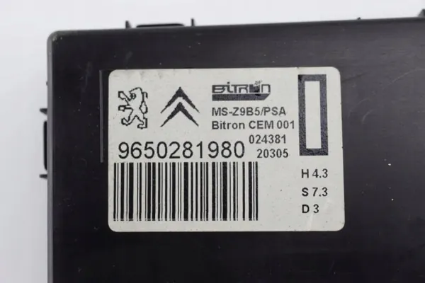 Istuinmoduuli OEM 9650281980 Citroen C6:lle 2005-2012 image 4