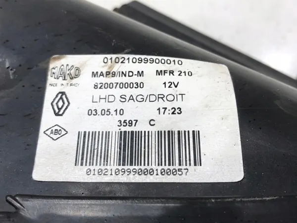 Faros delanteros derecho Renault Thalia II 8200700030 image 5