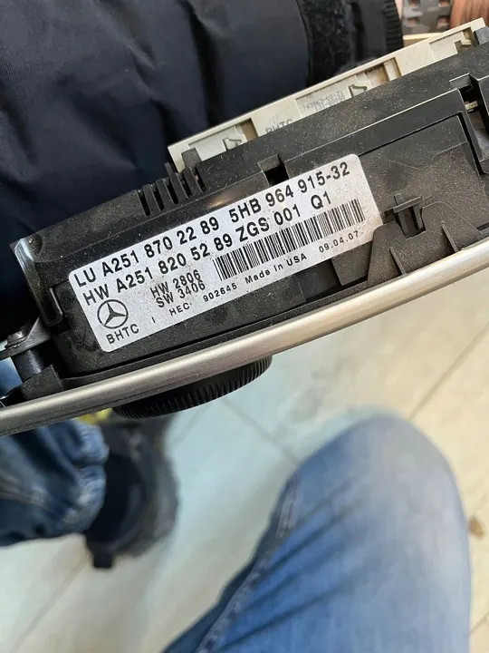 Panneau de climatisation complet Mercedes-Benz ML W164 5HB96491532 image 3