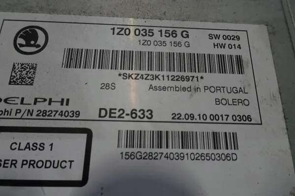 Radio Skoda Yeti Bolero OEM 1Z0035156G - Occasion image 3