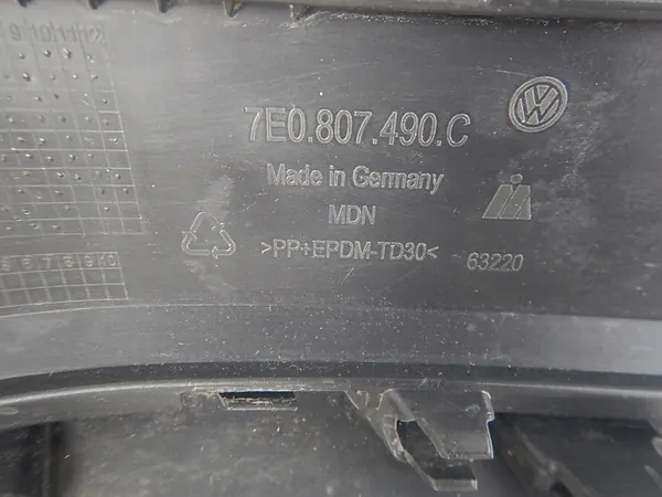 Griglia paraurti anteriore destra VW Transporter T6 OEM 7E0807490C image 3