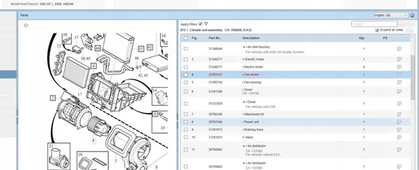 Motor de aquecimento Volvo S80 2008 image 5