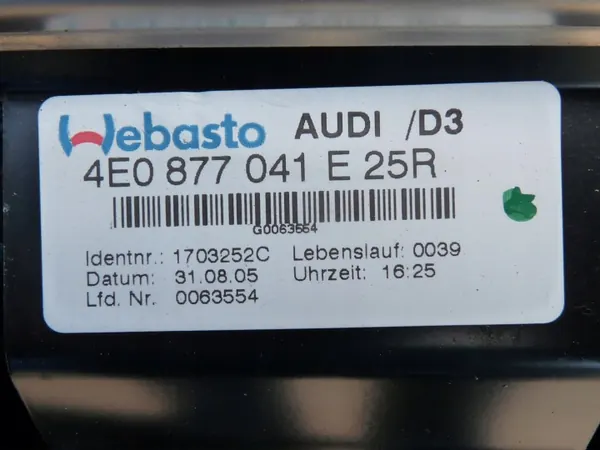 Audi A8 D3 Aurinkokatto OEM 4E0877041E - Käytetty image 8