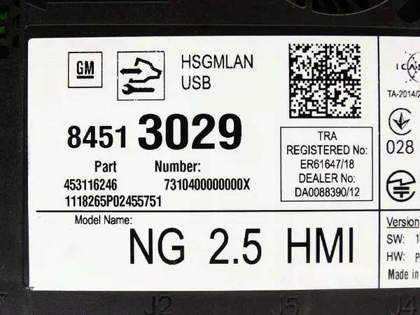 Módulo controle rádio OEM 84513029 Opel Astra K image 4