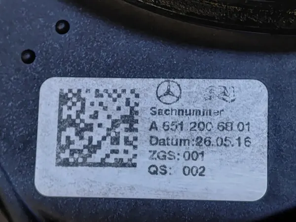 VATTENPUMP MERCEDES W204 LIFT 2.2 CDI A6512006801 image 5