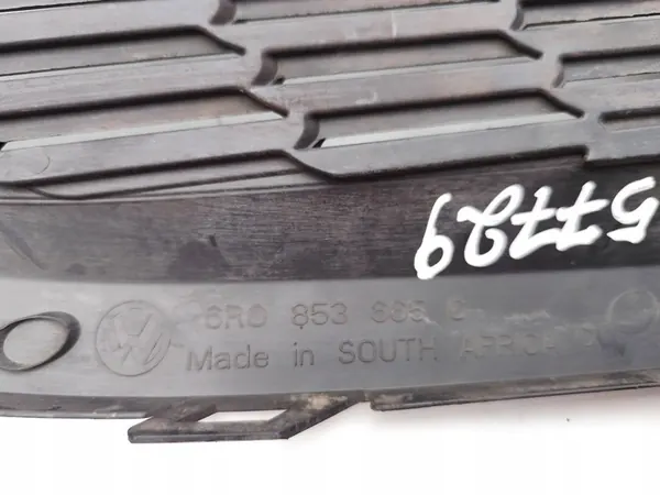 VW Polo Front Bumper Lower Grille 2012 6R0853665C image 7