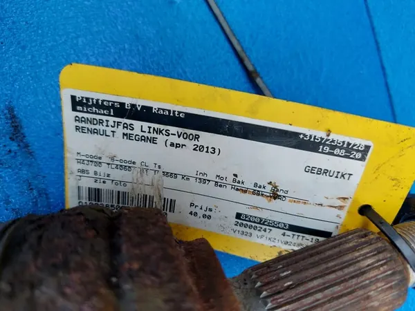 Vänster halvmuff Megane 2013 1.4 B OEM 8200725503 image 2