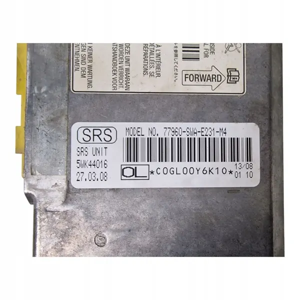 HONDA CR-V 3 Ilmatyynyanturi Moduuli 77960-SWA-E231-M4 image 2